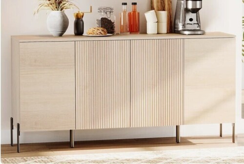 Union Rustic Laverda 61" Reeded 4-Door Sideboard New in Box $799