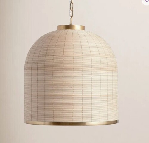 Birch Lane Keya 1 - Light Brass Dome Pendant New in Box $899