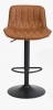 George Oliver Adjustable Swivel 24"-33" Height Rhombus Leather Bar Stools with Back New in Box $399