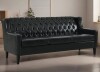 Latitude Run Compact 78.75'' Mid Century Sofa, Button Tufted Backrest And High-Resilience Cushion in Black New Shelf Pull $999