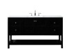 Elegant Lighting Theo 60" Free Standing Single Basin Vanity Set with Cabinet and Engineered Marble Vanity Top New in Box $1999