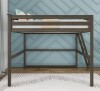 Harriet Bee Epimenio Full Solid Wood Platform Loft Bed in Clay New in Box $699