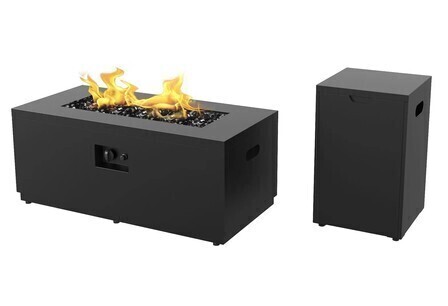 Better Homes & Gardens 42" Rectangle 60,000 BTUs Gas Fire Pit, Brown New in Box $499