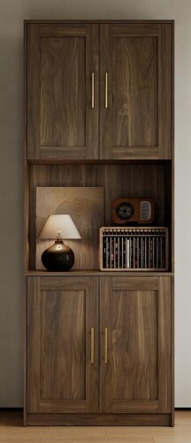 Bobve 85" Tall Pantry Cabinet, Kitchen Storage Cabinets with Countertop, Farmhouse Storage Cabinet, Corner Pantry Cabinet Suitable for Living Room/Dining Room/Kitchen, Rustic, Easy to Install (Brown) $499