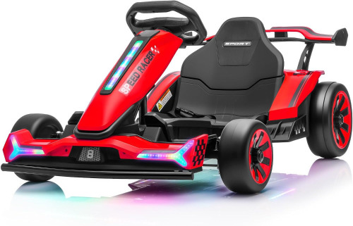 JOYRACER Go Kart, 24V Electric Drift Kart with 10AH Large Batter and Fast 800W Motor, Outdoor Ride On Toys w/3 Speed Mode, 4-Level Adjustable Seat, 5 Lighting Mode, Bluetooth, Sport/Drifting Mode New in Box $499