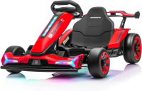 JOYRACER Go Kart, 24V Electric Drift Kart with 10AH Large Batter and Fast 800W Motor, Outdoor Ride On Toys w/3 Speed Mode, 4-Level Adjustable Seat, 5 Lighting Mode, Bluetooth, Sport/Drifting Mode New in Box $499