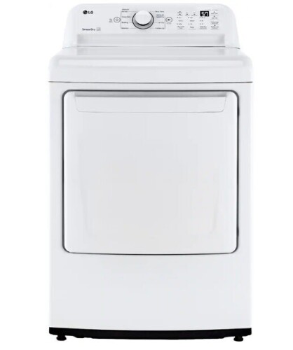 LG - 7.3 Cu. Ft. Electric Dryer with Sensor Dry - White New $999