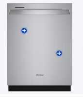 Whirlpool Eco Series 24-in Top Control Built-in Dishwasher ( Fingerprint Resistant Stainless Steel ) With Third Rack, Sensor Cycle with AI Intelligent Wash, Soak and Clean , 47-Decibel New $1299