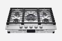 LG 36&rdquo; Smart Gas Cooktop with UltraHeat&trade; 22K BTU Dual Burner and LED Knobs $1999