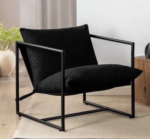 Trent Austin Designs Reagle Modern Metal Framed Sling Accent Chair New in Box $499