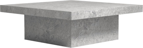 Wade Logan Caomhan Modern Industrial Top Square Coffee Table, Concrete Cool Grey, New in Box $599