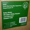 Baby Relax Huntington Nursery Glider & Ottoman, Brown Wood with Light Gray Microfiber Cushions, New in Box $299 - 2