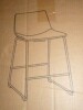 AllModern Petra Counter Height Stool with Gold Frame in Black, New in Box $899 - 2