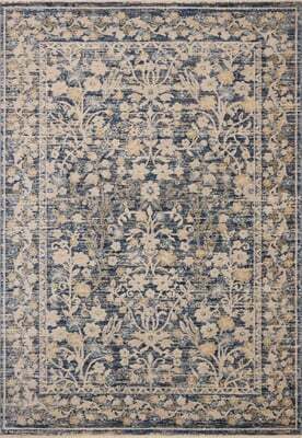 Loloi Rugs Clarisse CLS-05 Blue/Beige Rectangular Area Rug, 7'10" x 10'2", New $699