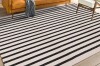 Beachcrest Home&trade; 5' x 7' Mestas Striped Beige/Black Indoor/Outdoor Area Rug New $299