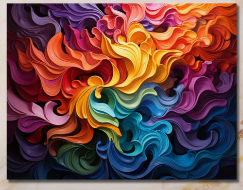 Ivy Bronx Opt Art Vibrant Illusions II - Op Art Framed Wall Art, 24" x 32" New in Box $99