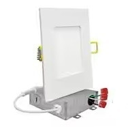 Nuwatt 6" Inch Square Canless Recessed Lighting Slim LED Wafer Lights - Wet Rated - Dimmable - 5CCT 2700K-5000K - 1050LM New in Box $199