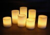 Nature's Mark Battery Operated Flameless LED Wax Candles w/ Remote, 7 Piece New In Box $79