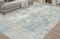 17 Stories 9'x 12' Elroy Modern Abstract Machine Washable Area Rug with Non-Slip Rubber Backing $399