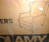 Latitude Run Dark Gray Fabric Push-Back Recliner Chair with Nailhead Trim and Storage Pockets, New in Box $599 - 2