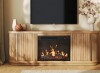 House of HAmptons 67" TV Stand with Electric Fireplace for TV up to 75", Camel New in Box $699