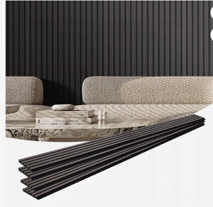 VEVOR Wood Slat Acoustic Panels, 7.9 x 94.5 inch, MDF Accent Wooden Wall Panels for Modern Interior Wall Decor, Faux Wood Wall Board Panels for Noise Reduction, Black Oak New in Box $299