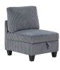 Latitude Run&reg; Modern Living Room Furniture Dark Gray Armless Chair With Storage Corduroy Fabric Upholstery Modular Similar to Picture New $699