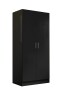 Madesa 2 Door Storage Cabinet with Ample Shelf Space 31"L Utility Armoire Closet Entryway and Bedroom Organization Unit - Black $399