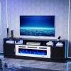oneinmil 78" Fireplace TV Stand with a 36-inch electric fireplace Power Outlet for TVs Up to 90", Electric Fireplace Entertainment Center with LED Lights & Storage Cabinets, Black Media Console Table for Living Room New in Box 2 Boxes $499