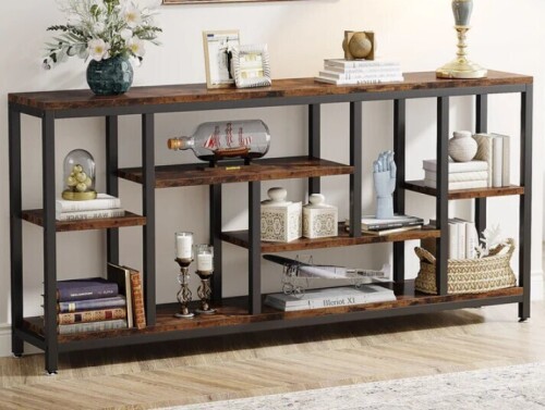 Tribesigns 70.9" Console Table Entryway Sofa Table with Storage Shelves New in Box $499