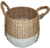 Household Essentials Terra Basket with Handles Cream: Handwoven Paper Rope Storage, Round Wicker Basket for Blanket New In Box $89 - 2