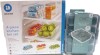 Cook With Color 2-Pack 8-Compartment Snackle Box, Charcuterie and Snack Container, Divided Serving Tray with Lids and Handle, Dishwasher Safe, Blue / iDesigns 4 Piece Kitchen Bin Set for Refrigerator New In Box Assorted - 3
