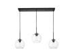Timeless Home 36 in. 3-Light Black And Clear Pendant Light, Bulbs Not Included New In Box $299