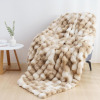Home Soft Things Cozy Warm Luxury Faux Fur Rabbit Throw Blanket, Knitted Soft Thick Furry Cute Plush Reversible Blanket for Sofa, Living Room, Bedroom $89