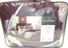 Madison Park Palmer Comforter Set - Faux Suede Design, Striped Accent, All Season Down Alternative Bedding, Matching Shams, Decorative Pillow, Bed Skirt, Full, Purple 7 Piece New In Box $199 - 2