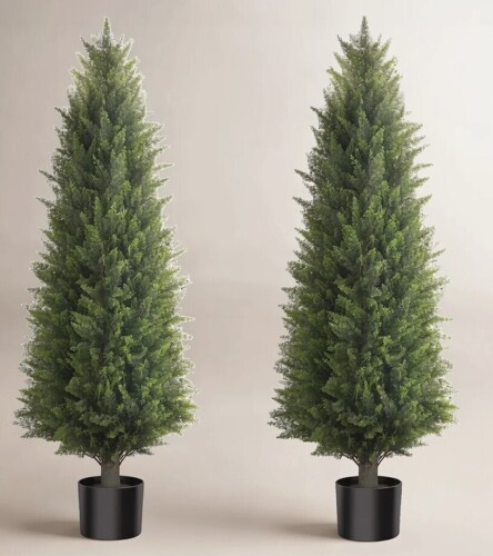 Joss & Main 36" Artificial Cedar New Leaf Set (Set of 2) New In Box $299