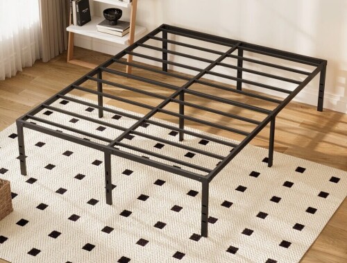 Alwyn Home Queen Size Metal Bed Frame, Sturdy & Noise-Free, with Under-Bed Storage, Non-Slip, No Box Spring Required $199
