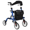 LumiParty All Terrain Rollator Walker for Seniors with Seat, Foldable Lightweight Aluminum Walker with Adjustable Height for Adults $299
