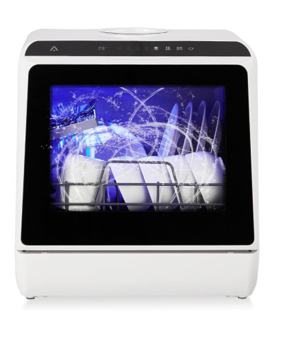 Mounchain99 Portable Dishwasher, Countertop Dishwasher 5L Water Tank, 5 Washing Programs & High-Temp Air-Dry Function, Tabletop Small Dishwasher with 360&deg; Spray and Baby Care for Apartments, No Hookup Needed $399