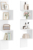 VASAGLE Corner Shelves Set of 2 Wall Shelves 4 Levels | CUSTOS Collection LBC704WB01 Floating Bookcase Plant Shelf New In Box $199