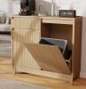 Cazata 13 Gallon Tilt Out Trash Can Kitchen Pantry Cabinet with Drawers, Hidden Deodorizing Negative Ion Trash Storage Cabinet New in Box $399