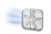 Lasko 20 in. 3 Speed Box Fan in White for Bedrooms, Living Rooms, Garages with Save Smart Technology, 1800 CFM, Carry Handle On Working $79