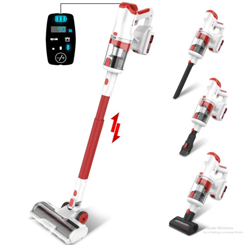 UMLo V111 Cordless Vacuum Cleaner, 300W 28Kpa Cordless Stick Vacuum with LED Display, Up to 60min Runtime, 4000mAh Battery Cordless Vacuum,8 in 1 Lightweight Vacuum for Pet Hair Carpet Hard Floor New In Box $299