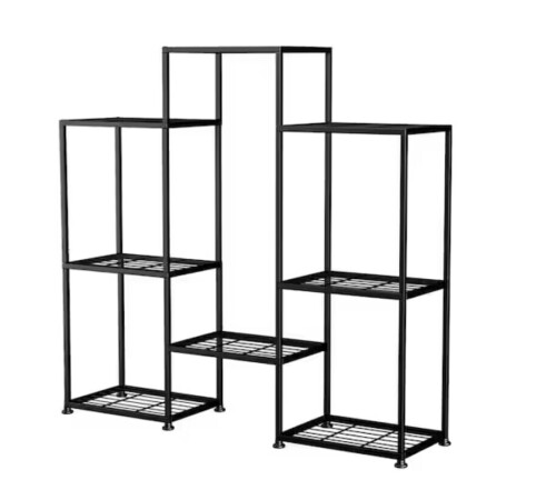 Ogetfuur 4-Tier Black Metal Plant Stand with Tiered Shelves Similar to Picture New In Box $199