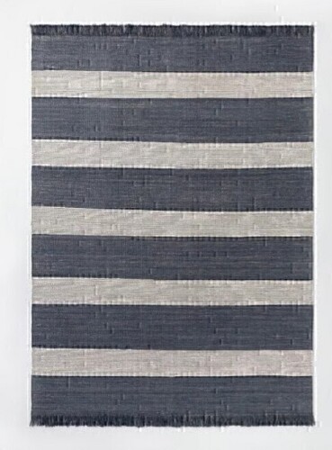 Threshold Designed with Studio McGee 7' x 10' Highland Hand Woven Striped Jute/Wool Area Rug Blue / Handmade Wool Rug, 9' x 10' Assorted $299