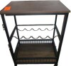 LOKO Bar Cart, Industrial Style Kitchen Rolling Cart with Universal Rubber Wheels, Coffee Cart on Wheels for Home Kitchen and Dining Room Similar to Picture $89 - 2