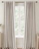 Gracie Oaks Graciella Thermal Insulated Faux Linen Textured 100% Blackout Curtains for Bedroom Living Room Rod Pocket (Set of 2), 52" x 90" New $89