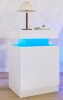oneinmil Nightstand with LED Lights, Night Stand with Storage Cabinet for Bedroom, Bedside Table with LED, White New In Box $299