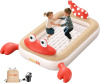 CoziBB Inflatable Toddler Travel Bed, Portable Travel Bed with Flocked Mattress, Built-in Pillow & Carry Bag, 4 Side Safety Bumpers for Toddlers-Hermit Crab New In Box $99