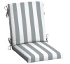 Arden 44"x20" Outdoor High Back Dining Chair Cushion Stone Gray Cabana Stripe: Water-Resistant, UV Protection / Blazing Needles Multi-section Tufted Outdoor Seat/Back Chair Cushion - 22" x 45" - Sandstone New In Box Assorted $199